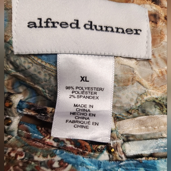 NWT ALFRED DUNNER Walnut Grove Floral-Print Top XL - Picture 7 of 12